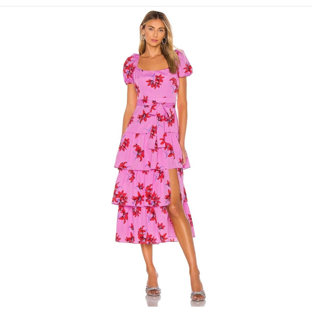 Likely Lottie Dress | Sz 6 | Red & Pink Floral